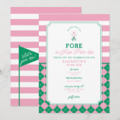 Invitation à la soirée de golf entre filles (Devant / Derrière)