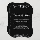 Invitation à la soirée de graduation classique en  (Devant / Derrière)