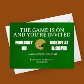 Invitation à la soirée de jeu de football vert