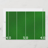 Invitation à la soirée de jeu de football vert (Dos)