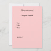 Invitation à la soirée de jeune fille (Dos)