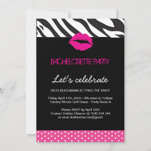 Invitation à la soirée de jeune fille avant le mar