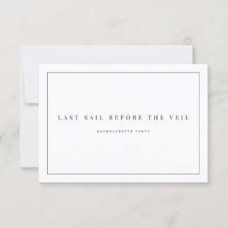 Invitation à la soirée de la Bachelorette blanche