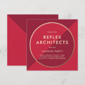 Invitation à la soirée de lancement Rouge Or Événe (Devant / Derrière)