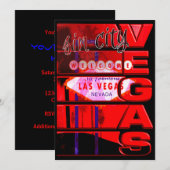 Invitation à la soirée de Las Vegas Sin City (Devant / Derrière)