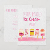 Invitation à la soirée de l'Watercolor de la Crème (Devant / Derrière)