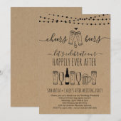 Invitation à la soirée de mariage Cheers & Beer (Devant / Derrière)