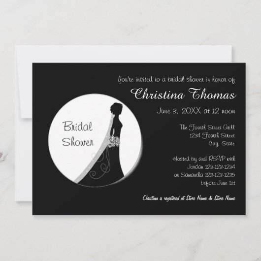 Invitation à la soirée de mariage - Circle Bride (Devant)