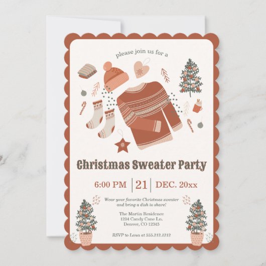 Invitation à la Soirée de Noël (Devant)