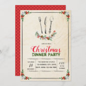 Invitation à la soirée de Noël (Devant / Derrière)