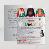 Invitation à la soirée de Noël au pull moche (Devant / Derrière)