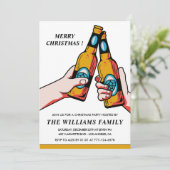 Invitation à la soirée de Noël Boissons à la bière (Debout devant)