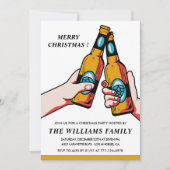 Invitation à la soirée de Noël Boissons bières (Devant)