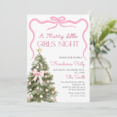 Invitation à la soirée de Noël entre filles (Debout devant)