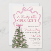 Invitation à la soirée de Noël entre filles (Devant)
