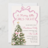 Invitation à la soirée de Noël entre filles (Devant)