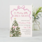 Invitation à la soirée de Noël entre filles (Debout devant)