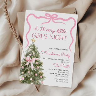 Invitation à la soirée de Noël entre filles