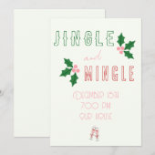 Invitation à la soirée de Noël Jingle and Mingle (Devant / Derrière)