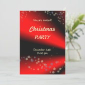 Invitation à la soirée de Noël rouge et noir (Debout devant)