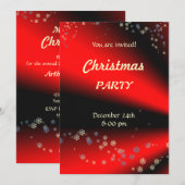 Invitation à la soirée de Noël Rouge Noir (Devant / Derrière)