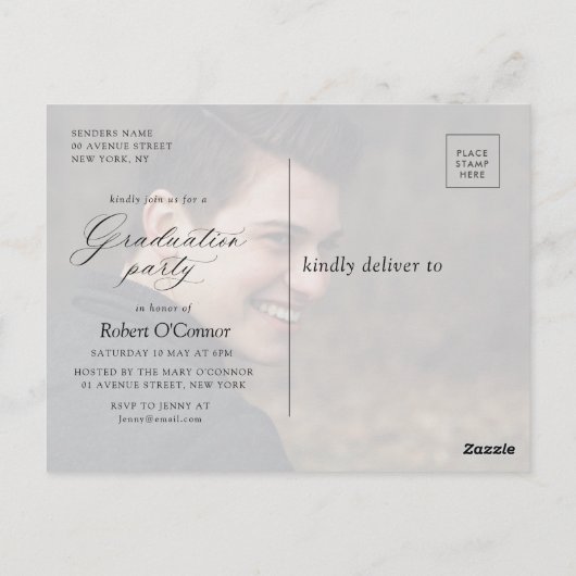 Invitation à la soirée de remise de diplômes de ty (Dos)