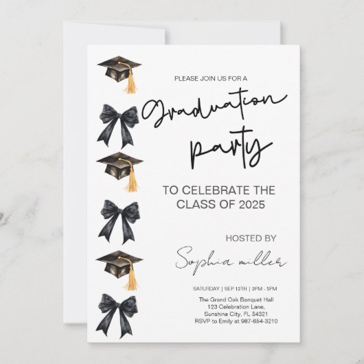 Invitation à la soirée de remise des diplômes, Pro (Devant)