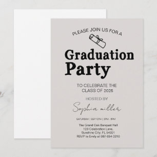 Invitation à la soirée de remise des diplômes Prom