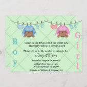 Invitation à la soirée de révélation masculine ros (Devant / Derrière)