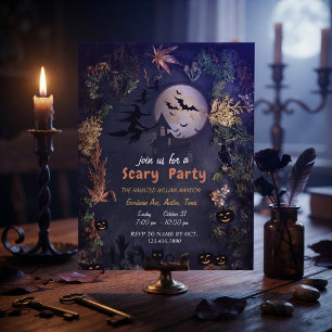 Invitation à la soirée de sorcières d'Halloween