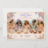 Invitation à la soirée de thé de mariage afro-amér (Devant)