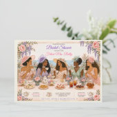 Invitation à la soirée de thé de mariage afro-amér (Debout devant)