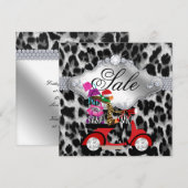 Invitation à la soirée de vente de Noël Léopard Bl (Devant / Derrière)
