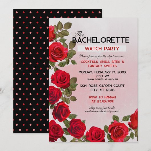 Invitation à la soirée de visionnage de Bacheloret (Devant / Derrière)