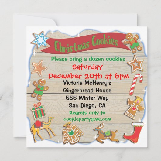 Invitation à la soirée d'échange de biscuits de No (Dos)