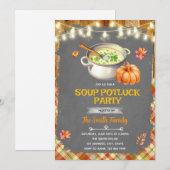 Invitation à la soirée d'échange de soupe d'automn (Devant / Derrière)