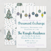 Invitation à la soirée d'échange d'ornements chic  (Devant / Derrière)
