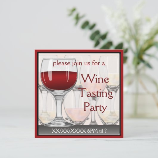 Invitation à la soirée dégustation de vin (Debout devant)