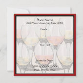 Invitation à la soirée dégustation de vin (Dos)