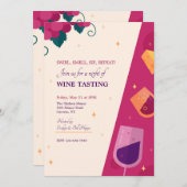 Invitation à la soirée dégustation de vin (Devant / Derrière)