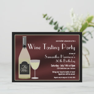 Invitation à la soirée dégustation de vin