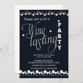 Invitation à la soirée dégustation de vin Blanc no (Devant / Derrière)