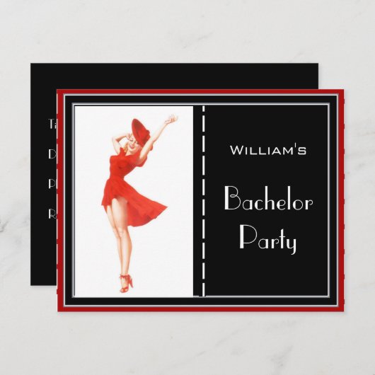 Invitation à la soirée d'enterrement de vie de gar (Devant / Derrière)