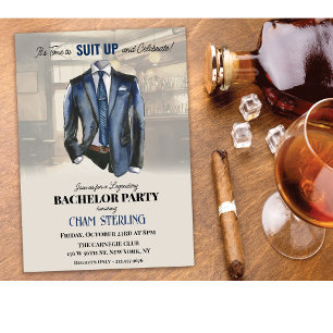 Invitation à la soirée d'enterrement de vie de gar