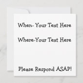 Invitation à la soirée d'enterrement de vie de gar (Dos)