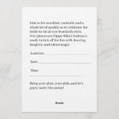 Invitation à la soirée d'enterrement de vie de jeu (Dos)