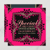 Invitation à la soirée des filles noires et roses  (Devant / Derrière)