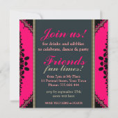 Invitation à la soirée des filles noires et roses  (Dos)
