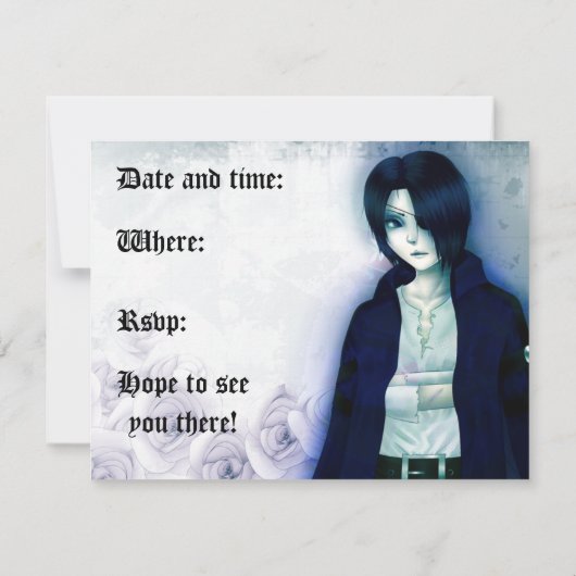 Invitation à la soirée des petits garçons (Dos)