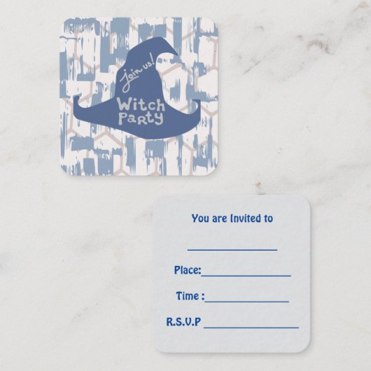 Invitation à la soirée des sorcières : (Devant / Derrière)